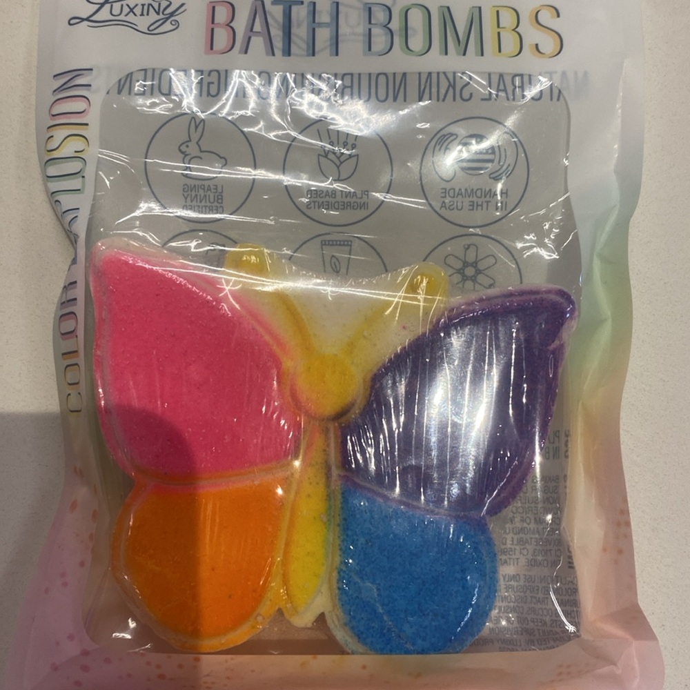 Luxiny Butterfly Bath Bomb Scent is black raspberry vanilla NWT NIP - Picture 4 of 4